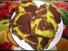 Cake marbré chocolat/pistache