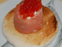 Bouchées de  saumon au mascarpone et citron vert