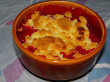 Crumble fraise rhubarbe