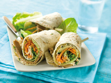 Mini wraps en crudités