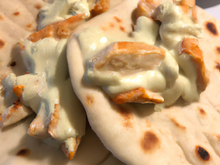 Naans au blanc de poulet et fromage philadelphia
