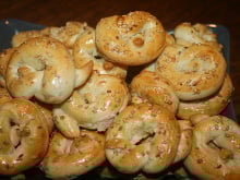 Bretzels au jambon cru et gruyère