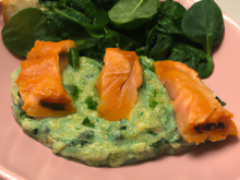 Purée gratinée aux 2 saumons et aux épinards