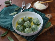 Gnudi à la ricotta et aux épinards