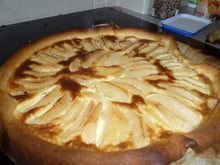 Tarte au flan et aux pommes