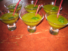 Gaspacho de melon-concombre-basilic