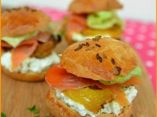 Burger saumon fumé et Cottage cheese