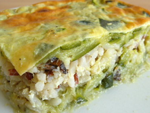 Gratin de courgettes parfumé à l'huile essentielle de garrigue et au riz