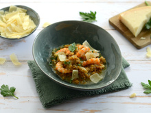 Risotto de petit épeautre aux crevettes