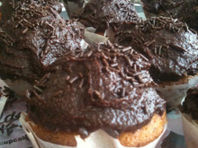 Cupcakes aux noix et chocolat