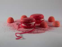 Macarons originaux fraise tagada