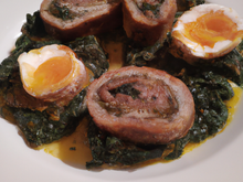 Paupiettes de veau aux épinards et œuf
