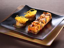 Filet de veau à l'orange sucré de miel et Tajine de Carottes et Olives