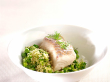 Merlu en compagnie verte