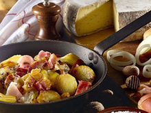 Poêlée de jambon fumé à la tomme de savoie