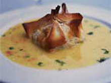 Petits paniers de poissons sauce safranée