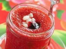 Gaspacho de Gelée de Cerises Bonne Maman et fraises fraîches
