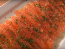 Saumon mariné fruits de la passion