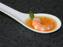 Crevettes marinées à l'orange et au gingembre