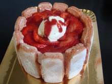 Charlotte aux fraises vanillée