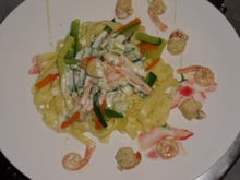 Duo Saint-Jacques et crevettes à l'aneth