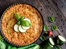 Quiche aux courgettes et lardons