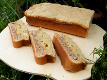 Cake rhubarbe / noisettes ( léger )