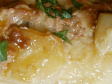 Confit de pommes de terre à la crème de foie gras