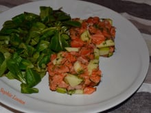 Tartare de saumon a l'aneth et pomme Granny