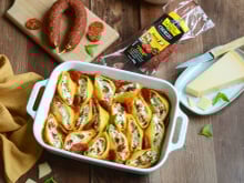 Conchiglioni farcis à la ricotta et au chorizo César Moroni