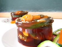 Aspic de légumes au bouillon ariake