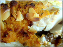 Dos de Cabillaud en croûte de Moutarde provençale et Amandesdes