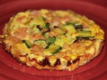 Tartelettes crevettes, courgette et curry