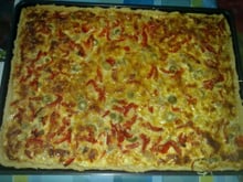 Quiche au poivron et aux olives