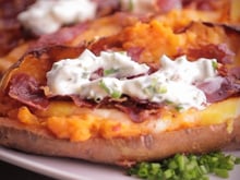 Patates douces rôties au four