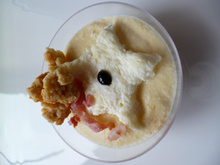 Îles flottantes au comté façon crumble