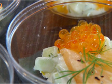 Verrines tarator au saumon