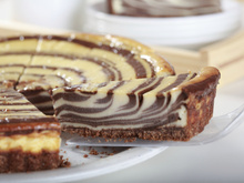 Zebra cheesecake aux 2 chocolats