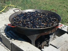 Les moules à la crème et légumes du Sud