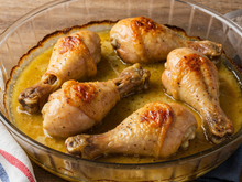 Pilons de poulet, miel et moutarde