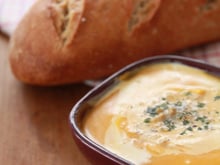 Velouté épicé de potimarron au lait de coco