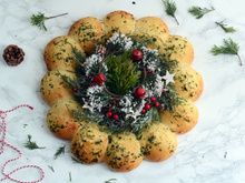 Couronne de pain à l'ail pour les Fêtes