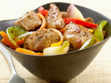 Sauté de porc et légumes de saison