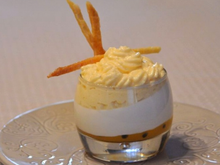 Panna cotta et crème chiboust aux fuits de la passion