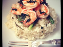 Risotto asperges et crevettes