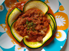 Courgettes bolognaise