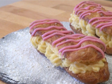 Éclairs roses bonbon