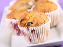 Muffins fruits confits et compote de pommes sans œufs ni lait