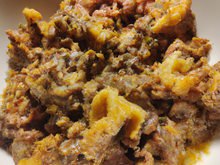 Tripes de porc croustillantes, beurre à l'ail