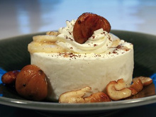 Blanc manger Coco Banane et châtaignes Périgord Limousin grillées